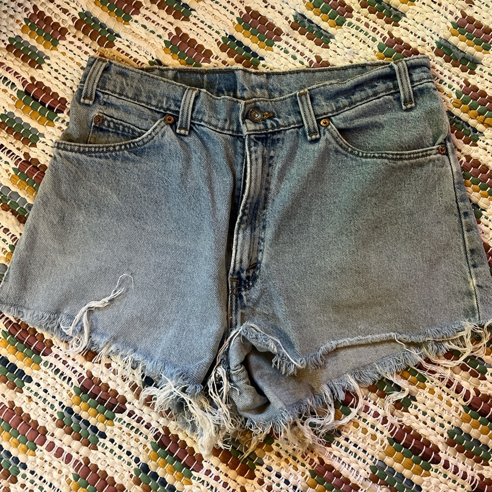 Levi's Blue High Waist Denim Shorts